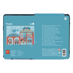 PUZZLE ESTACION DE BOMBEROS 24U CAJA METALICA
