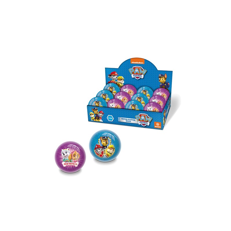 WATER GLITTER BALL CON LUZ PAW