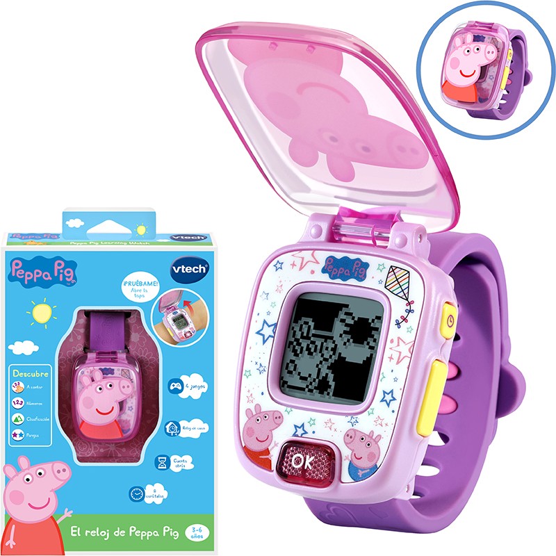 PEPPA PIG RELOJ MORADO