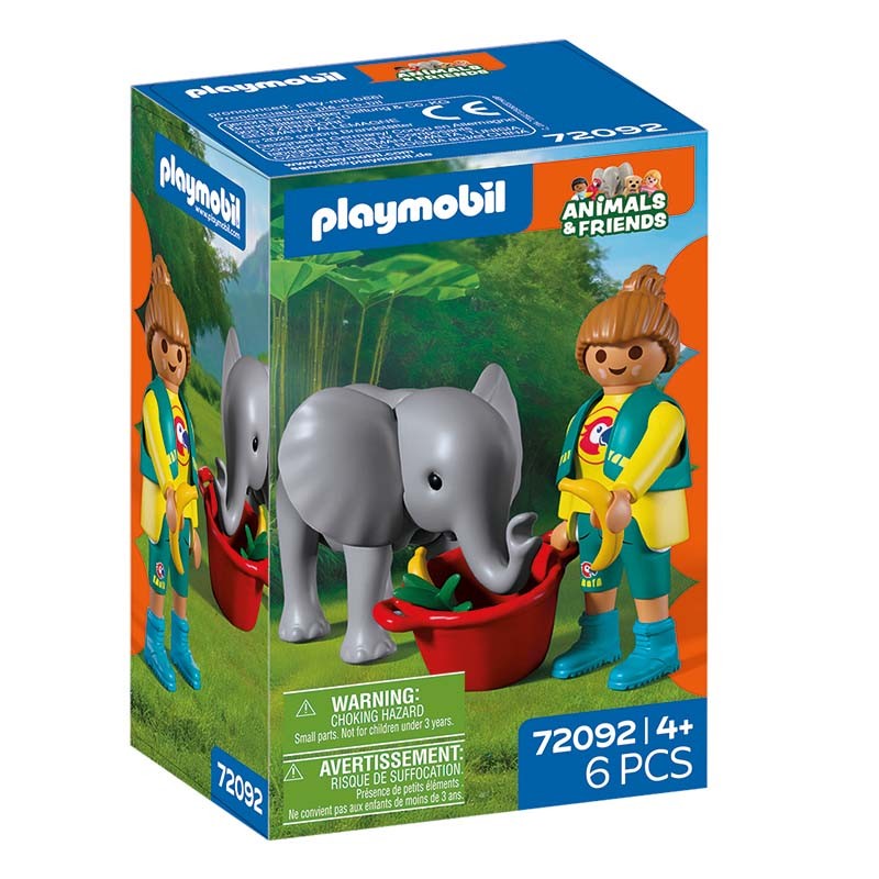 ZOO ELEFANTE BEBE Y CUIDADORA