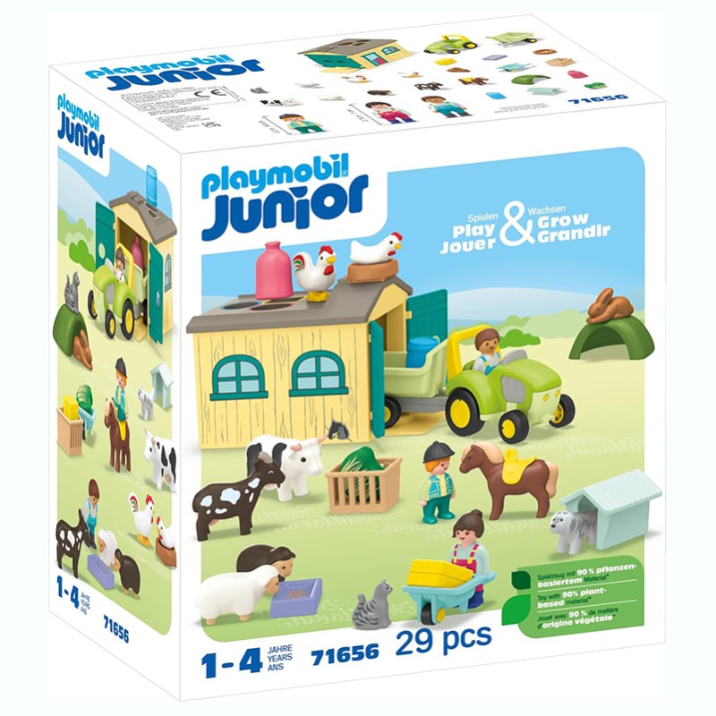JUNIOR AVENTURA EN LA GRANJA CON TRACTOR REMOLQUE Y ANIMALES