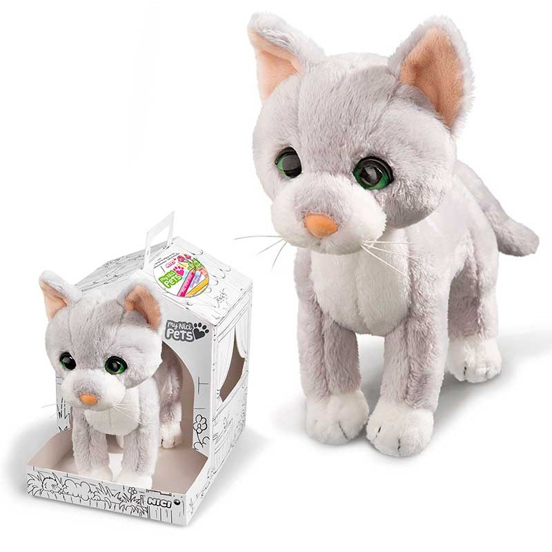 GATO PELUCHE DE PIE 22 cm. EN