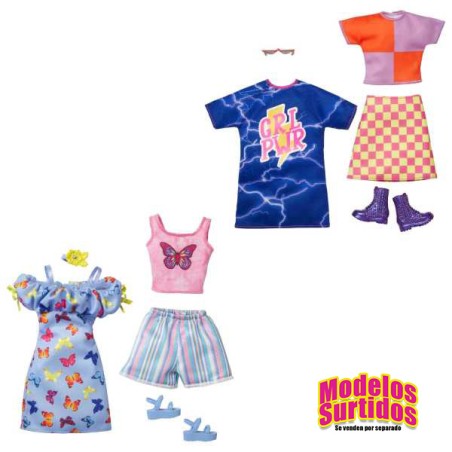 BARBIE PACK 2 LOOKS DE MODA SU