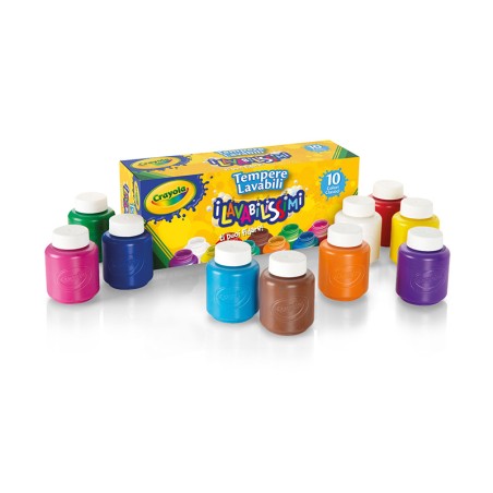 TEMPERAS 10 LAVABLES COLORES S