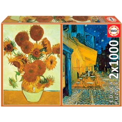 PUZZLE 2x1000P LOS GIRASOLES +