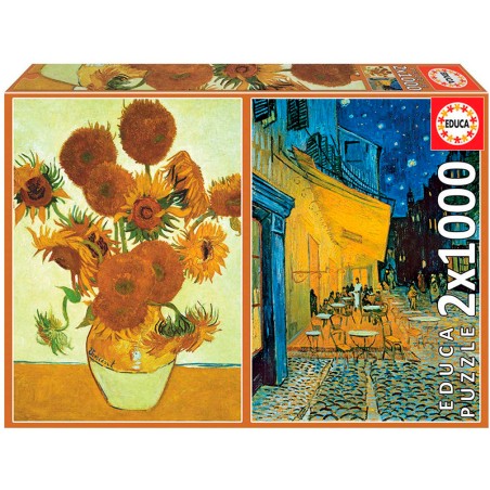 PUZZLE 2x1000P LOS GIRASOLES +