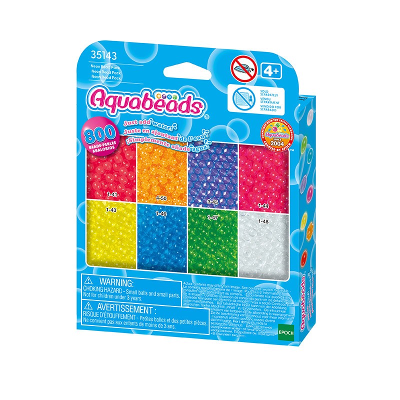 AQUABEADS RECARGA ABALORIOS NEON
