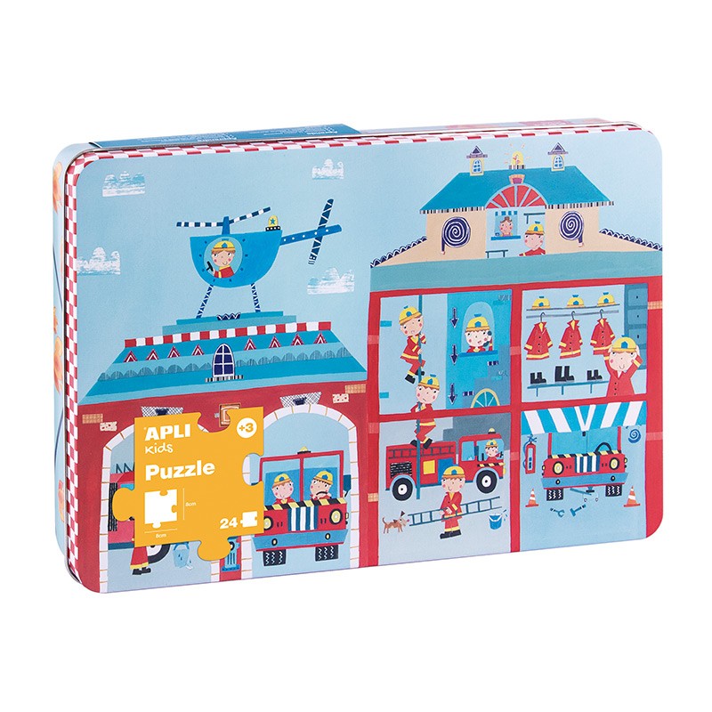 PUZZLE ESTACION DE BOMBEROS 24U CAJA METALICA