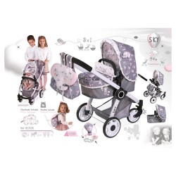 SKY COCHE DE MUÑECA 3X1 PLEGAB