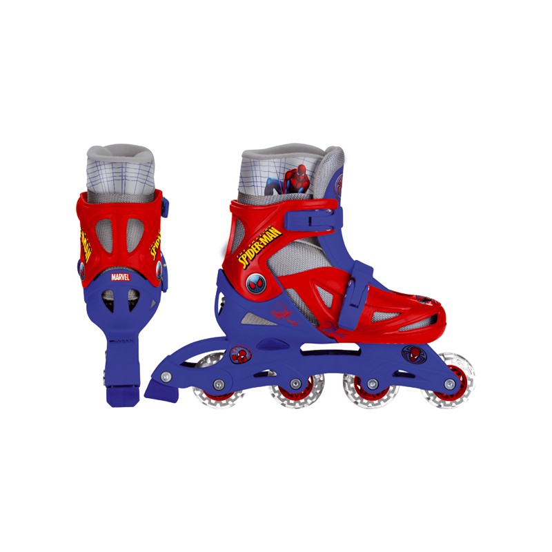 PATINES EN LINEA SPIDERMAN AJUSTABLES (TALLA 38 - 41)
