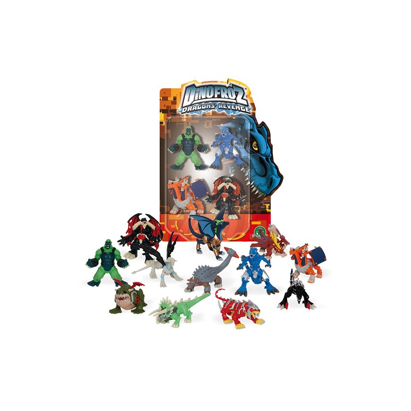 DINOFROZ BLISTER 4 DINOSAURIOS 12 MODELOS SURTIDOS