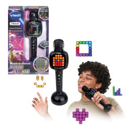 MICROFONO KARAOKE DISCO LIGHTS NEGRO
