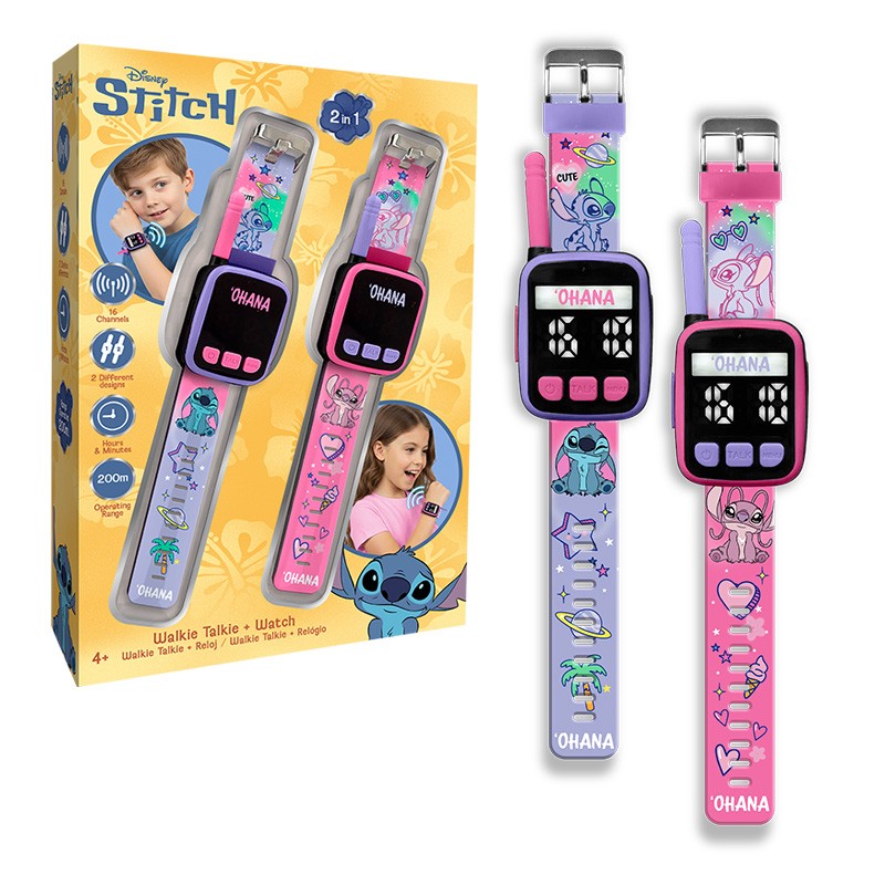 WALKIE TALKIE Y RELOJ 2 EN 1 SLIM STITCH