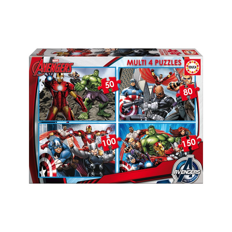 PUZZLE MULTI 4 PUZZLES 50P+