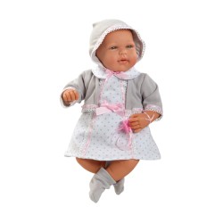 MUÑECA 50 CM MIES GRIS CON MEC