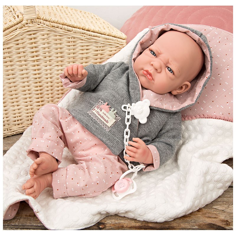 MUÑECA 40 CM EDUR ROSA MANTA