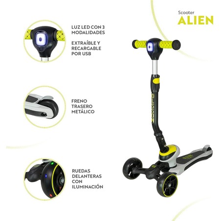 PATINETE DE TRES RUEDAS CON LU
