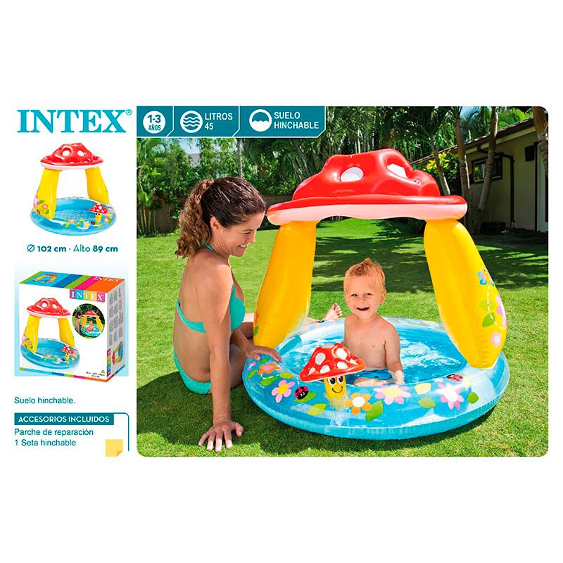 PISCINA BEBE CON PARASOL