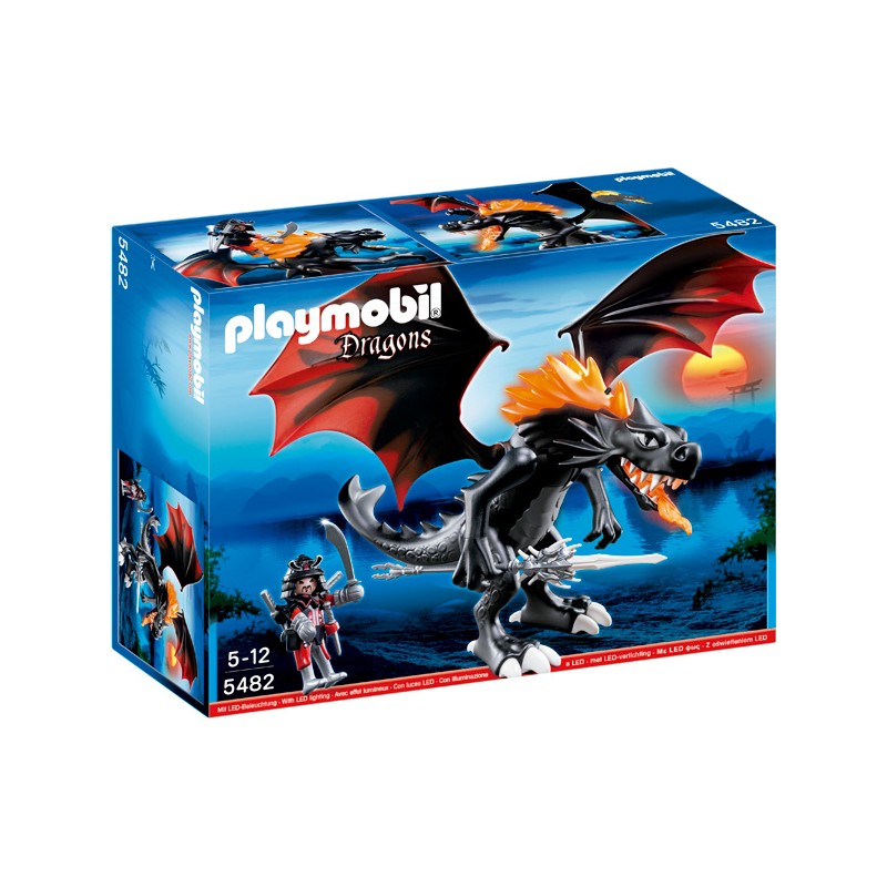 DRAGON GIGANTE CON FUEGO LED