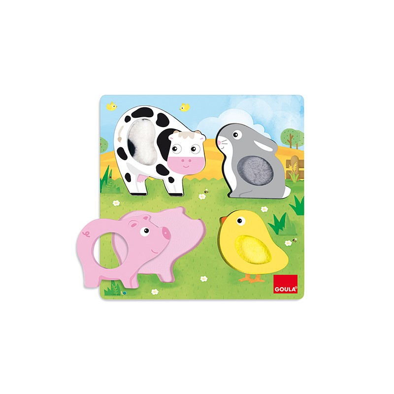 PUZZLE ANIMALES TELA GRANJA  (