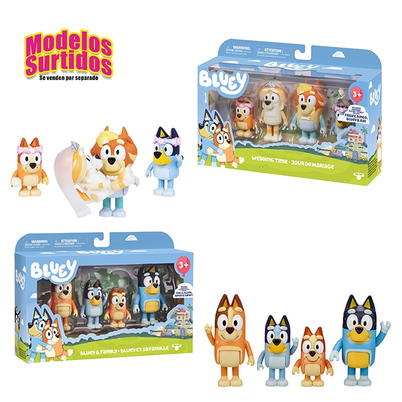 BLUEY PACK 4 FIGURAS