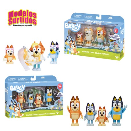 BLUEY PACK 4 FIGURAS