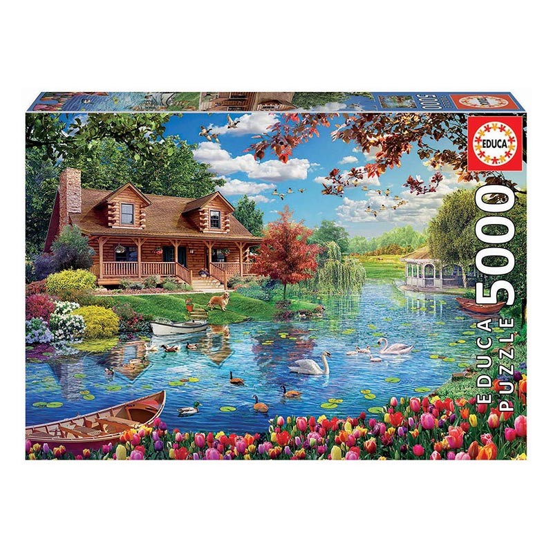 PUZZLE 5000P CASITA EN EL LAGO