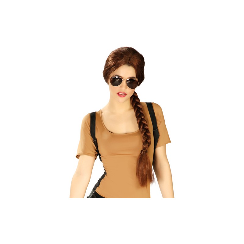 PELUCA TRENZA CASTAÑA