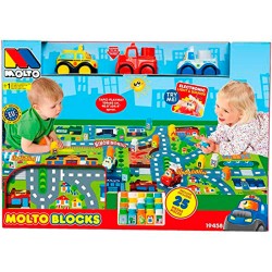 SET BLOCKS CARS + TAPIZ 24 PIE