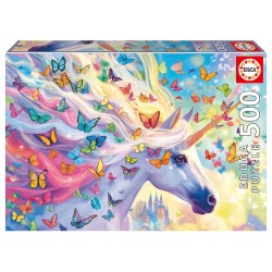 PUZZLE 500P UNICORNIO ARCOIRIS