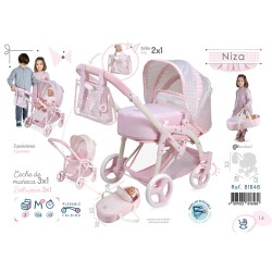 NIZA COCHE MUÑECA 3X1 PLEGABLE