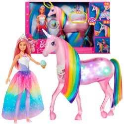 BARBIE UNICORNIO LUCES CON MUÑ