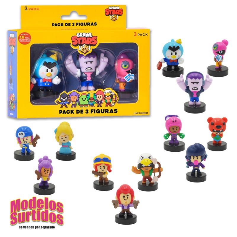 BRAWL STARS PACK 3 FIGURAS EN