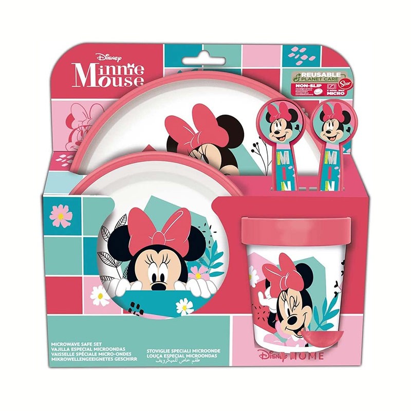 VAJILLA MINNIE 5 PCS ANTIDESLI