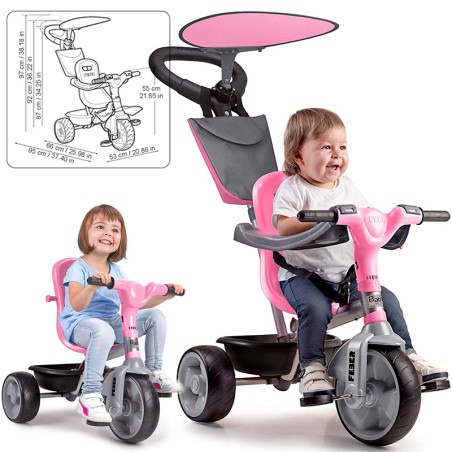 TRICICLO BABY PLUS MUSIC PINK