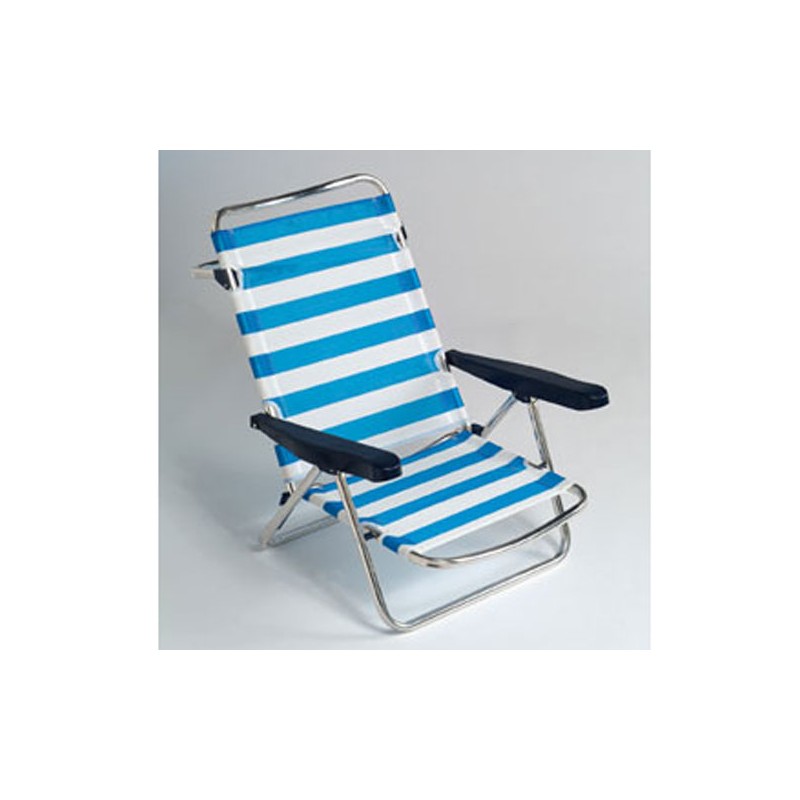 SILLA-CAMA PLAYA MONOFIL. ALUM