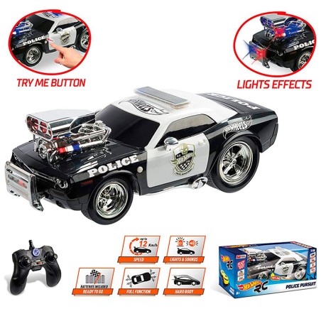 RC HOT WHEELS POLICIA 2,4 GHZ