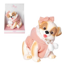 PERRITO BLANCO CHALECO CORAL