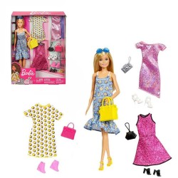 BARBIE FASHIONISTA CON 4 MODAS